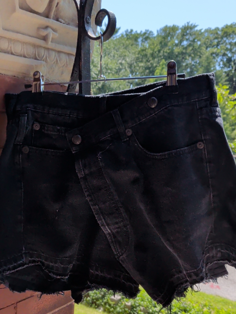 Nwt $595 R13 Black Women’s Denim Shorts - Crossover Casual Style